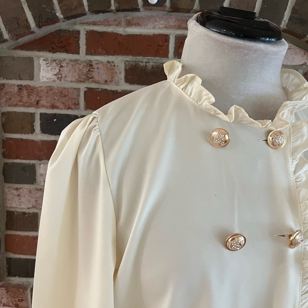 Chicwish Cream Ruffled Blouse - Picture 7 of 10